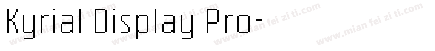 Kyrial Display Pro字体转换